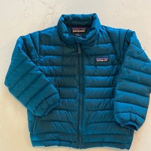 Patagonia Kids 3T teal puffer coat
